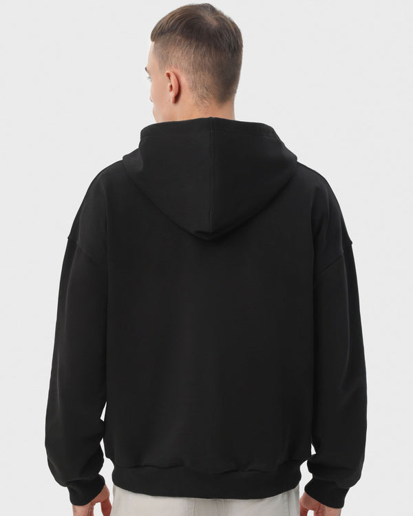 Худі на блискавці чоловіче базове RAY PREMIUM LOOSE чорне (U0409M-Black) — фото 4
