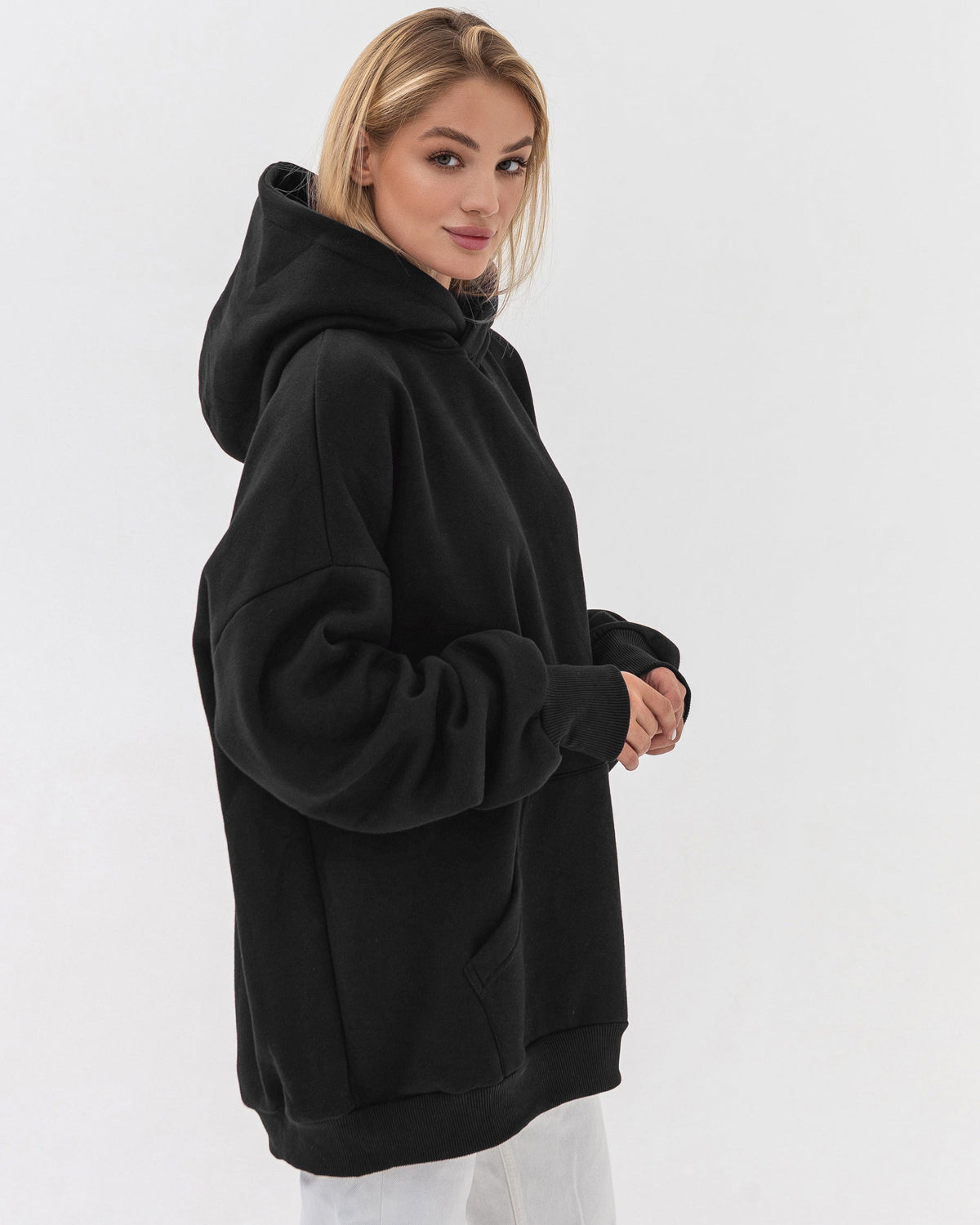 Худі оверсайз Ray Oversize утеплене жіноче чорне (U0404W-Black) — фото 2