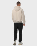 Костюм чоловічий худі на блискавці та штани Ray Premium Loose комбінований Бежевий/Чорний (U0809M-Cream-Black) — фото 3