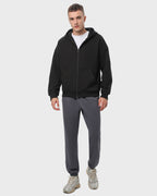 Костюм чоловічий худі на блискавці та штани Ray Premium Loose комбінований Чорний/Темно-сірий (U0809M-Black-Dark Grey) — фото 1