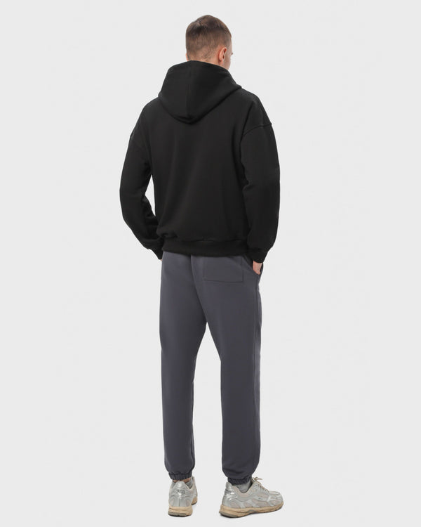 Костюм чоловічий худі на блискавці та штани Ray Premium Loose комбінований Чорний/Темно-сірий (U0809M-Black-Dark Grey) — фото 3