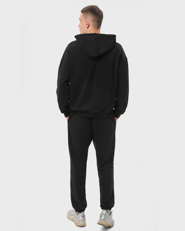 Костюм чоловічий худі на блискавці та штани Ray Premium Loose комбінований чорний (U0809М-Black) — фото 3