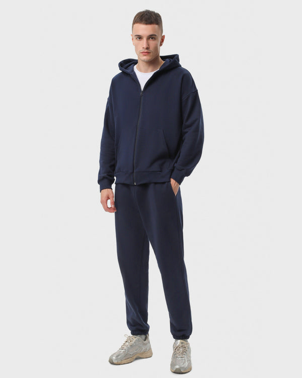 Костюм чоловічий худі на блискавці та штани Ray Premium Loose комбінований темно-синій (U0809M-Navy Blue) — фото 1