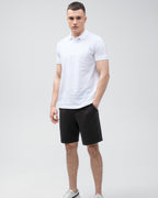 Костюм чоловічий поло та шорти Ray Basic комбінований Білий/Чорний (U9007-White-Black) — фото 1