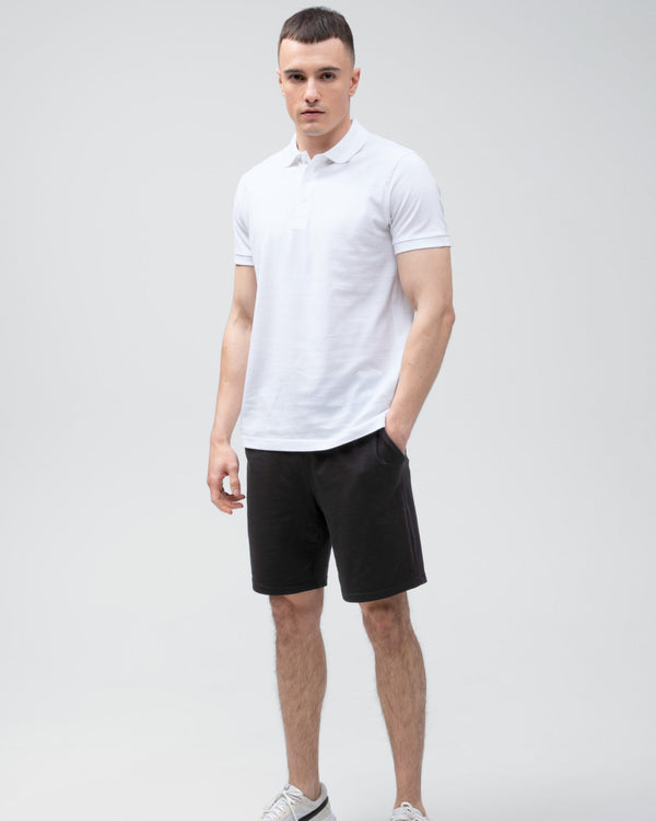 Костюм чоловічий поло та шорти Ray Basic комбінований Білий/Чорний (U9007-White-Black) — фото 1