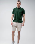 Костюм чоловічий поло та шорти Ray Basic комбінований Зелений/Беж (U9007-Green-Cream) — фото 1