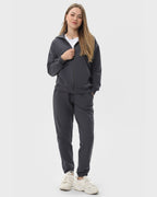 Костюм жіночий худі на блискавці та штани RAY PREMIUM LOOSE темно-сірий (U0809W-Dark Grey) — фото 1
