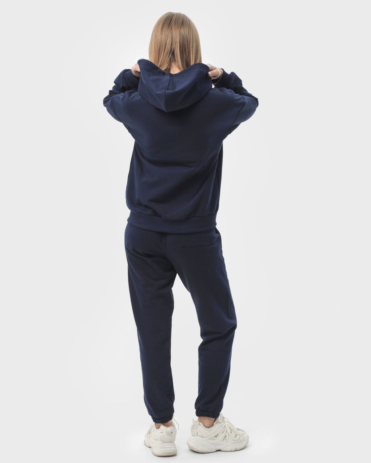 Костюм жіночий худі на блискавці та штани RAY PREMIUM LOOSE темно-синій (U0809W-Navy Blue) — фото 4