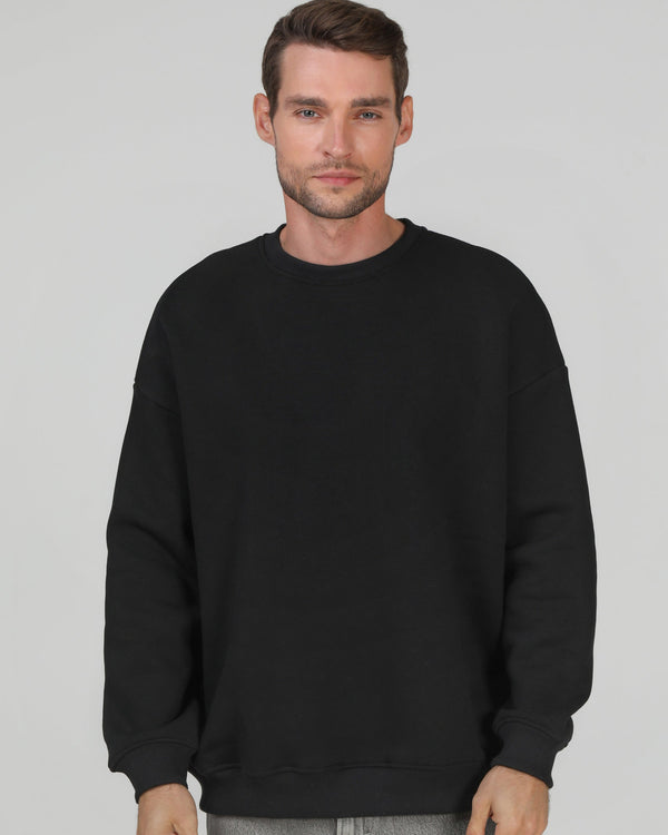 Світшот оверсайз Ray Oversize утеплений чоловічий чорний (U0304M-Black) — фото 1