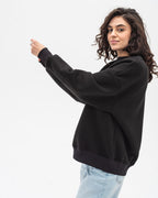 Світшот утеплений оверсайз RAY OVERSIZE жіночий чорний (U0304W-Black) — фото 4