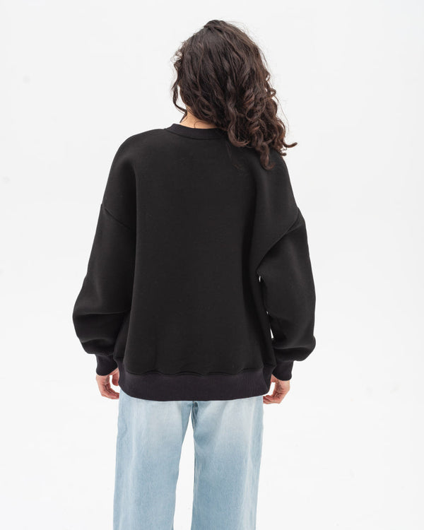 Світшот утеплений оверсайз RAY OVERSIZE жіночий чорний (U0304W-Black) — фото 6