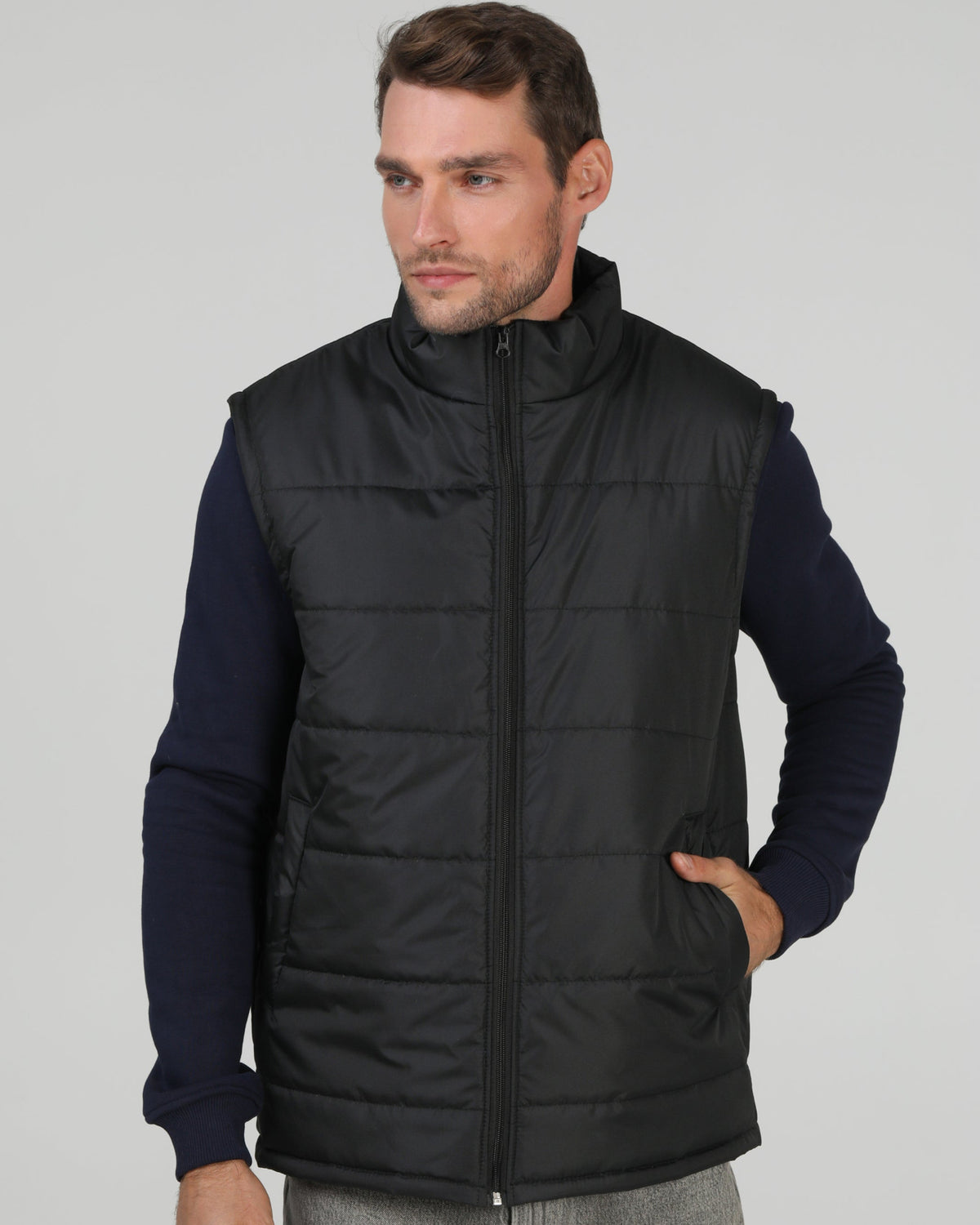 Жилет стьобаний Ray Basic чоловічий утеплений чорний (U0601M-Black) — фото 2