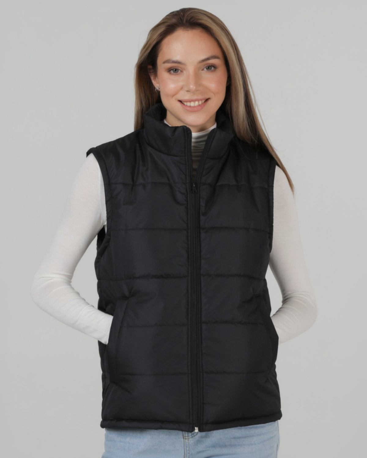 Жилет стьобаний Ray Basic жіночий утеплений чорний (U0601W-Black) — фото 1